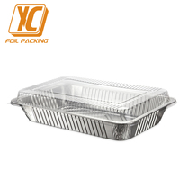 Grand plateau de cuisson à la vapeur rectangulaire jetable en papier d'aluminium pour la cuisson de dinde