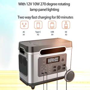 중국 표준 1000000mAh 3000W C타입 태양광 리튬 배터리 비상용 휴대용 파워뱅크 (태양광 패널 포함) - Product Image 3