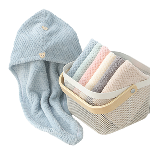 Venta al por mayor <span class=keywords><strong>Waffle</strong></span> Hair Turban Toalla de secado rápido Soft Microfiber Hair Towel <span class=keywords><strong>WRAP</strong></span> - Product Image 4