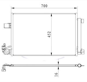 OEM 7E0820411C 7E0820411B 7E0820411D คอนเดนเซอร์แอร์ใหม่ อะไหล่ทดแทนสำหรับรถยนต์ Volkswagen T5 รับประกัน 12 เดือน - Product Image 3