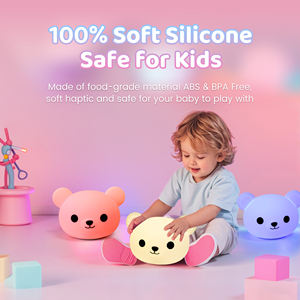 Luce Notturna LED Ricaricabile USB a 16 Colori, Simpatico Buddha in Silicone da Toccare, Senza Fili per Camera dei Bambini - Product Image 4