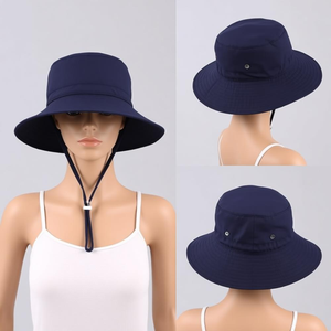 Chapeau Bob Personnalisé ODM avec Logo Avant, Sangle de Menton Réglable, Multicolore, Unisexe, Décontracté, Protection Solaire Extérieure, Voyage, Randonnée - Product Image 6