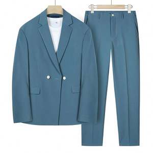 Новый Модный корейский стиль Простой Легкий роскошный Повседневный мужской костюм брюки костюм для мужчин - Product Image 5