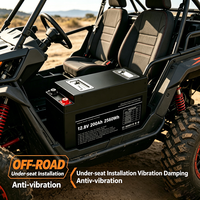 Baterai LiFePO4 Slimline 12V 200Ah Ultra Tipis 2560Wh untuk Off-Road Deep Cycle, Cocok untuk 4WD SUV Camping dengan BMS