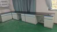Mesa de Laboratorio con Gabinete con Cerradura, Estructura Completamente de Acero para Laboratorio de Inspección de Alimentos