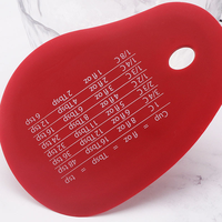 Grattoir de cuisine durable en silicone avec mesures, compatible lave-vaisselle, sûr pour les aliments, écologique, pour la pâte à pâtisserie