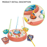 Mainan Memancing Listrik Lucu dengan Musik, Mainan Memancing untuk 3 Usia, Mainan Plastik untuk Anak-anak