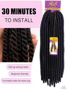 Cheveux synthétiques Havana Twist Crochet Hair 24 pouces en fibre haute température pour tresses sénégalaises, mèches simples pour femmes - Product Image 3