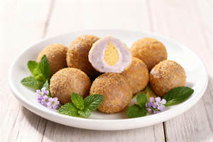 Fabricant de gâteaux au taro en marque privée OEM, pâtisserie asiatique salée sans <span class=keywords><strong>gluten</strong></span> pour le petit-déjeuner, fournisseur de <span class=keywords><strong>dim</strong></span> <span class=keywords><strong>sum</strong></span> surgelés - Product Image 2