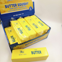 Jouets anti-stress souples en forme de bâton de beurre jaune, jouets à presser pour soulager l'anxiété et améliorer la concentration