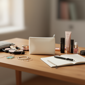 Borsa Multiuso Ilan 17.5x23.5cm con Chiusura a Cerniera, Sacchetto Portaoggetti - Product Image 3