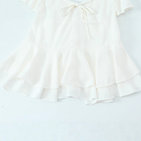 Robe d'été mini à col en V à motif uni pour femmes, couleur blanche, dentelle sur le devant, sans manches, robes décontractées à la mode pour femmes, sur mesure