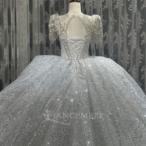 Wx294 Wedding Dress New Fashion Palace Style Bright Sequined Main Romantic Atmosphere Wedding Dress Jancember - Product Image 5