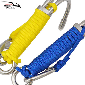 KEEP DIVING Corde de sécurité de plongée en acier inoxydable 316, résistante à la dérive et à l'eau, avec double crochet de flux SSA SLG12, Exportation transfrontalière - Product Image 2