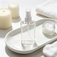 Flacon pulvérisateur carré en PET de 100 ml avec pompe pour nettoyant visage et lotion
