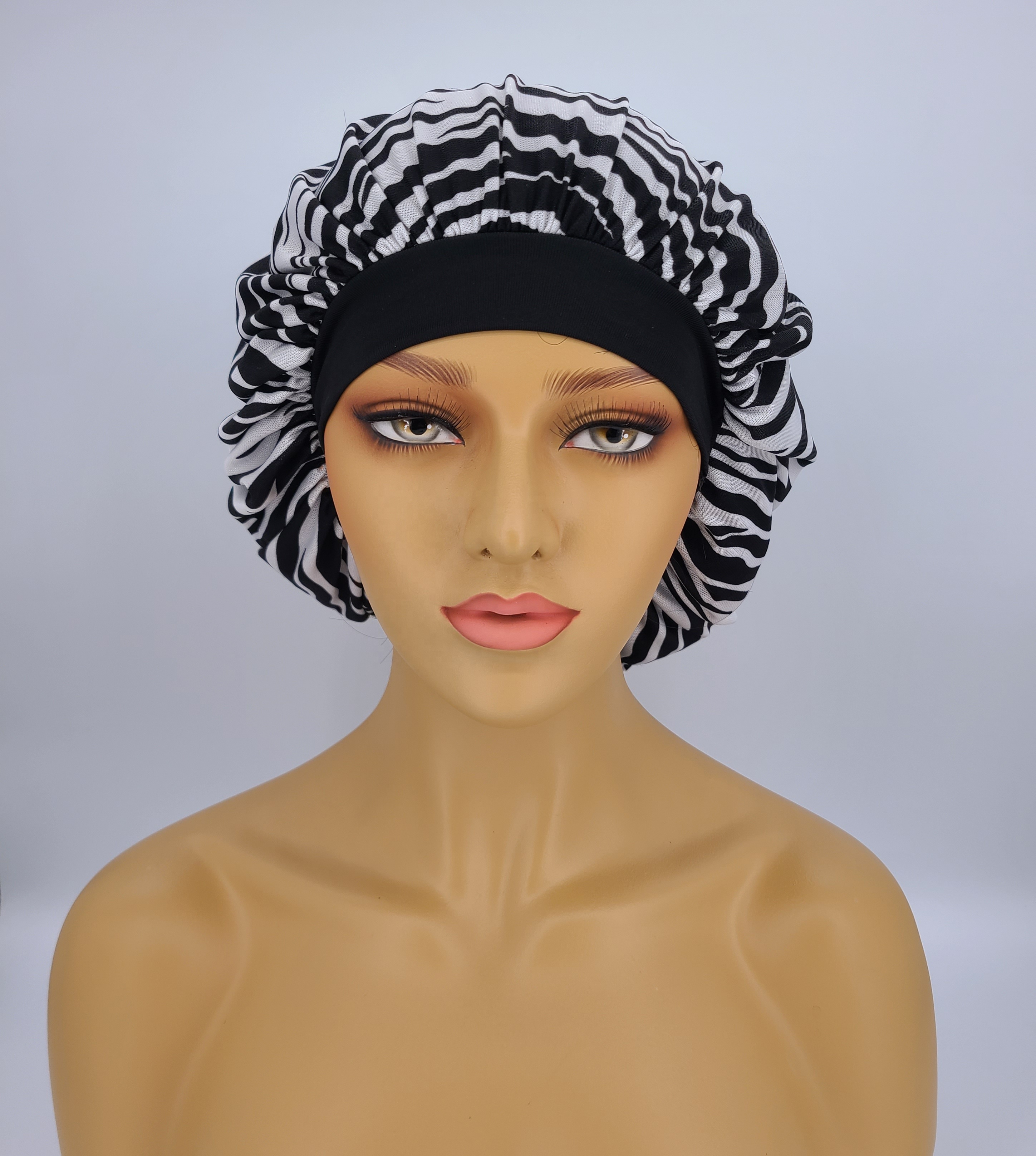イヤリング 815944VAHU08120 Zebra Print Hair Dryer - Ztzi Soft Satin Bonnet Normal Size