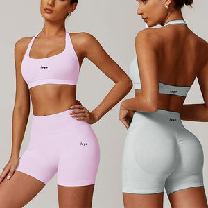 High Quality Sports Bra Workout <strong>Leggings</strong> 2 Piece Suit High Elastic Gym Fitness Sets Seamless Yoga Set for Women - Product Image 1