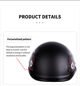 Casco da ciclismo da uomo e da donna con mezza faccia in ABS retrò personalizzato di fabbrica cascos bicicleta moto - Product Image 3