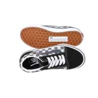 Baskets à lacets pour enfants, motif géométrique, tige en toile respirante, semelle extérieure en caoutchouc VN000CYVBLU1 Noir Blanc Tendance