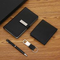 Ensemble cadeau de stylo, porte-clés et porte-cartes de qualité supérieure, logo personnalisé, cadeau d'affaires pour les cadres, les collègues, vente en gros