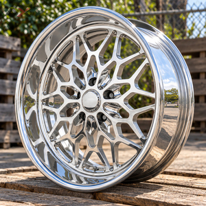 Jantes en aluminium forgé 2 pièces 20 22 24 pouces 5x5 5x127 à lèvre souple polie pour Chevrolet C10 Suburban Blazer et voitures classiques - Product Image 3