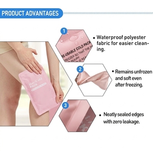 BINGYUAN OEM - Compresa de Gel Reutilizable y Ajustable para Terapia de Frío y Calor, 23x13cm, para Recuperación de Lesiones y Alivio del Dolor de Cabeza - Product Image 4