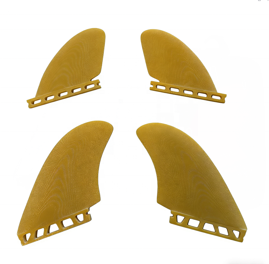 Yellow quad fin set