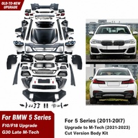 Kit de carrosserie de conversion style MT G30 LCI 2021-2023, version coupée, phares, feux arrière, capot, pare-chocs pour BMW Série 5 F10 F18 2011-2017