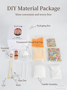 Kit artisanal de fabrication de bougies non toxiques en gros LANJO, cire de sable perlée, cire de sable colorée DIY, peinture décorative, logo personnalisé - Product Image 5