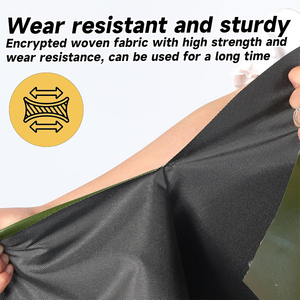 Bâche en toile enduite de silicone organique noire, très résistante, anti-déchirure, 28 mil, 10x12 pieds, résistante à l'eau, vente en gros - Product Image 4