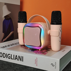 Meilleurs cadeaux pour la fête des enfants, microphone portable, haut-parleur BT sans fil, microphones de karaoké, haut-parleur avec lumière RVB - Product Image 2