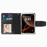 Étui portefeuille en cuir PU de qualité supérieure Hanman Mill pour iPhone Duo, coque de protection pliable pour iPhone 18