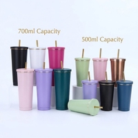 Gobelet isotherme à double paroi de 16 oz avec paille, en acier inoxydable, tasse de voyage, logo personnalisé, vente en gros, tasse thermique en vrac