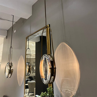 Lustre suspendu en verre cristal transparent de style nordique avec fermoir en laiton moderne pour salon, hôtel, maison, cuisine, bar, décoration