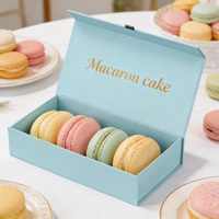 Boîte d'emballage pour biscuits jaunes sur mesure, pliable, en papier alimentaire, recyclable, pour pâtisserie, desserts, beignets, avec logo