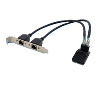 Kartu Jaringan Industri Mini PCI-Express I350-T2 Dual Power Ports RJ45 Gigabit Wired LAN Server untuk Kontrol Industri, Tersedia dalam Stok