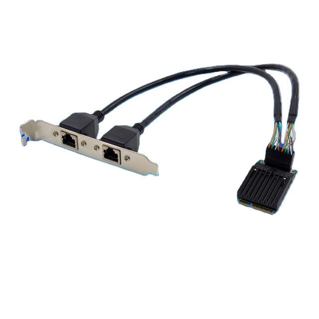 Mini PCI-Express I350-T2 Dual Power Ports RJ45 Gigabit Wired LAN Server Industrial Control Network Card in Stock