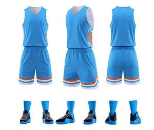 Maillots de basket-ball réversibles en mesh pour hommes, design personnalisé, été, confortables, respirants, anti-transpiration, impression par sublimation - Product Image 1