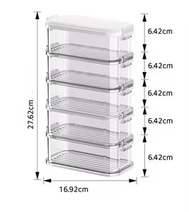 Fiambreras transparentes de gran capacidad, organizador de cocina, caja de almacenamiento de alimentos secos, contenedores de almacenamiento de cocina, artículos para el hogar - Product Image 6
