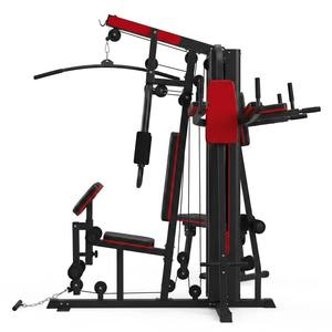Máquina de Gimnasio Multifuncional Profesional de 3 Estaciones con Pila de Pesas de 45 kg, Equipo de Entrenamiento de Fuerza con Estación de Dips y <span class=keywords><strong>Banco</strong></span> para Abdominales - Product Image 3