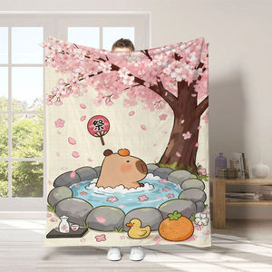 بطانية فليس مطبوعة بتصميم دب كرتوني لطيف عالية الجودة 2026، بطانية مخصصة للتكييف وأريكة - Product Image 5