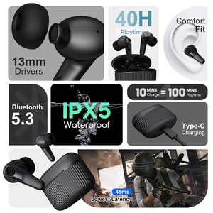 ชุดหูฟัง Eirphone หูฟัง tws หูฟังไร้สายบลูทูธ audifonos หูฟังสําหรับเล่นเกม หูฟังไร้สายกันน้ํา - Product Image 4