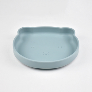 Plato de Silicona para Bebé con Forma de Oso, Ecológico, No Tóxico, Fuerte Succión, Apto para Lavavajillas, Nuevo - Product Image 1
