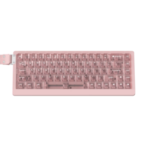 Keyboard Gaming Mekanik Mini 68-Tombol RGB Backlit Antarmuka USB Tipe-C Operasi Tiga Mode Tombol yang Dapat Diprogram Desain Portabel