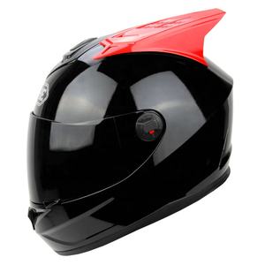 2 x Accessoires de <span class=keywords><strong>casque</strong></span>, décoration de <span class=keywords><strong>moto</strong></span> de course tout-terrain, autocollants en forme de cornes de mohawk avec colle 3M - Product Image 3