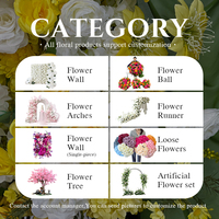 Rangkaian Bunga Mawar dan Hydrangea Buatan Tangan dari Sutra Buatan Warna Kuning, Sempurna untuk Latar Belakang Pernikahan dan Dekorasi Meja