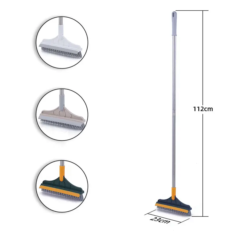 2 In 1 Floor Brush Magic Wiper Broom Squeeze Silicone Mop For Wash Floor Clean Tools Scraper Non-stick Sweeping And Kitchen