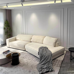 Conjunto de Sofá Seccional Esquinero Baxter Minimalista de <span class=keywords><strong>Budapest</strong></span>, Asiento Extra Ancho y Profundo, Tela Mate, Forma Irregular para Sala de Estar, Acero Inoxidable - Product Image 4