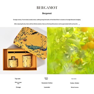 Coffret cadeau d'aromathérapie : bougie parfumée et diffuseur à bâtonnets pour la décoration de la maison, cadeau de bienvenue - Product Image 4