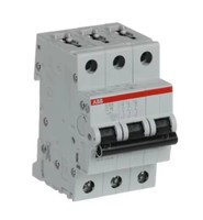 Dispositif de commutation tripolaire ABB S203 C16 16 A courbe C 6 kA 400 V, adapté à la protection résidentielle, commerciale et industrielle